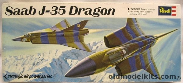 Revell 1/72 Saab J-35 Dragon (Draken), H131-100 plastic model kit